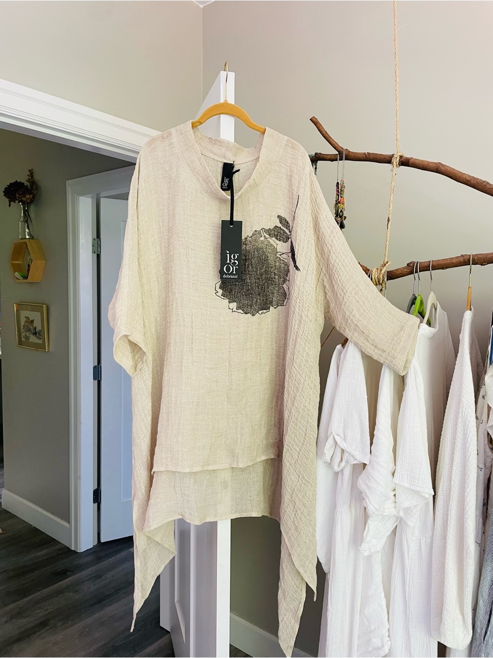 NWT Igor Dobranic flax tunic OS